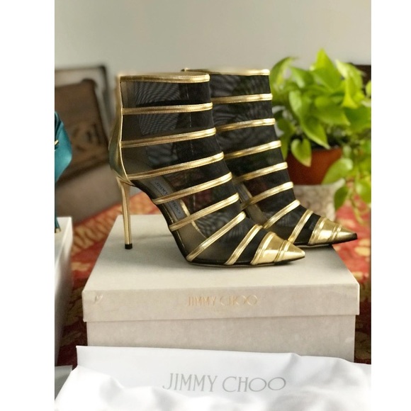 JIMMY CHOO Belle Mesh Bootie women 38 1/2 - Picture 4 of 8